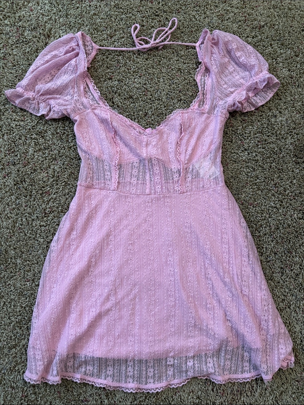 Urban Outfitters Roxie Pink Lilac Lace Mini Dress - Women's Sz Small NWT